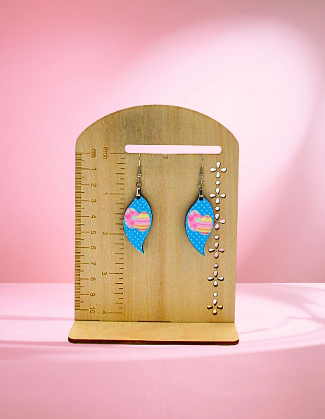 MDF-Swirl Drop Shaped Sublimated Earring 1.5 inch