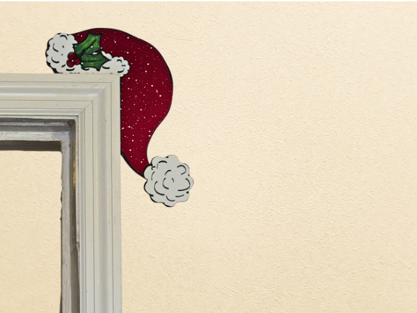 Santa Hat Shaped Sublimated Corner Sitter