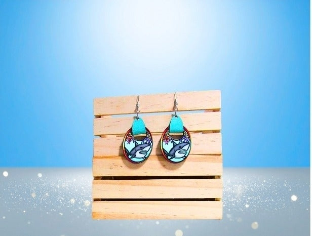 MDF-Boho Oval Shaped Sublimated Earrings 1.5 inch