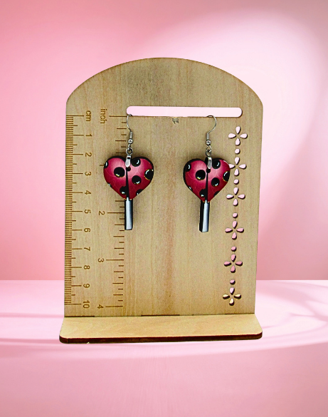 MDF-Sucker Shaped Sublimated Earrings 1.5 inch