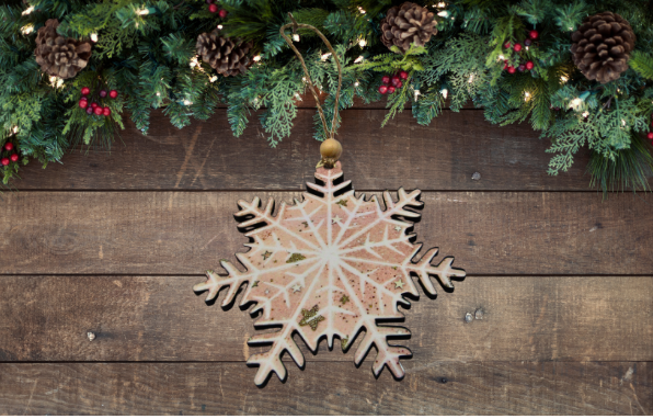 MDF-Snowflake Shaped Sublimated Ornament