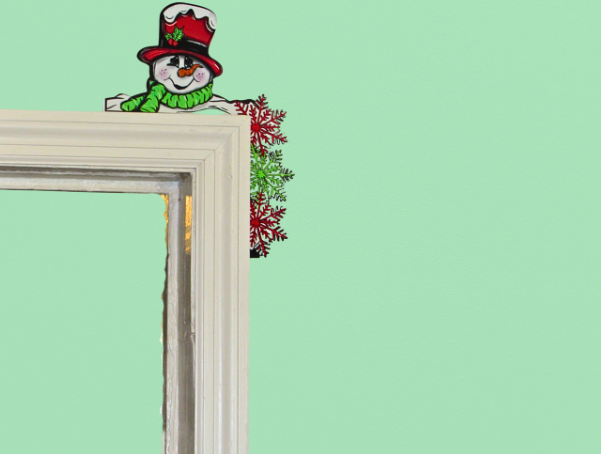 Snowman Shaped Sublimated Corner Sitter