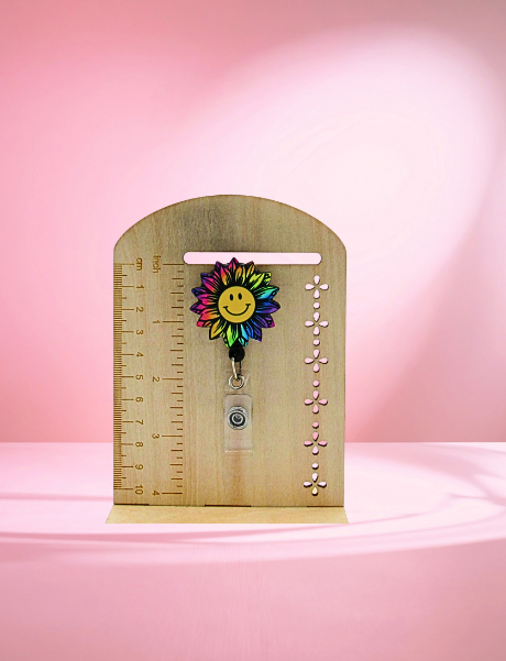 MDF- Sunflower Shaped Sublimated Badge Reel