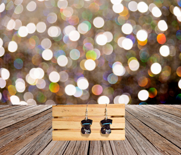 Elf Stocking Shaped Sublimated Earrings 1 inch