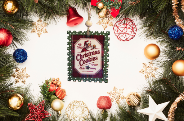 Vertical Stamp Shaped Sublimated Ornament