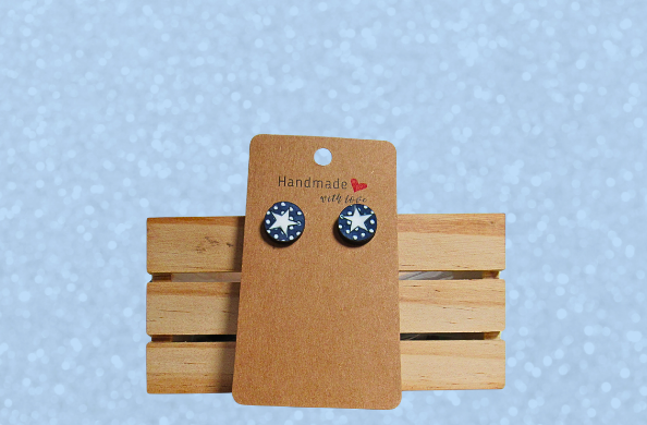 MDF-Round Shaped Stud Sublimated Earrings