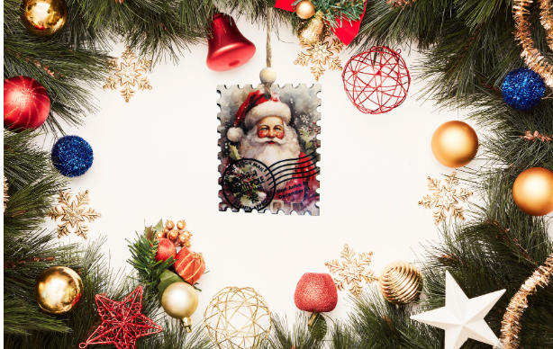 Vertical Stamp Shaped Sublimated Ornament