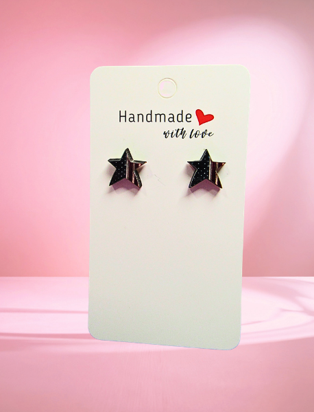 MDF-Star Shaped Stud Sublimated Earrings