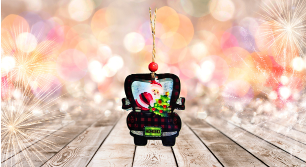 Truck Shaped Sublimated Ornament
