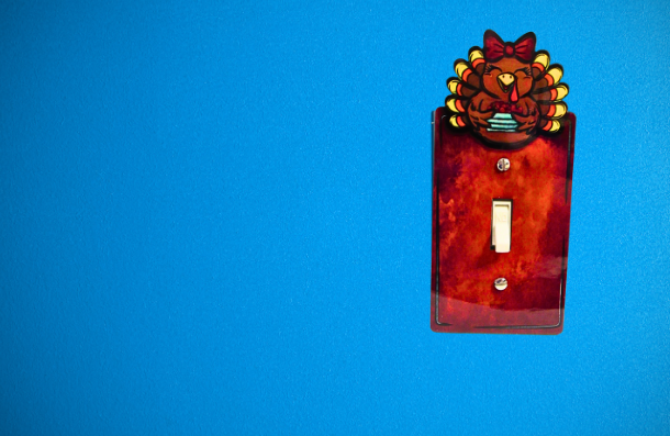 Turkey with Bow Shaped Sublimated Light Switch Plate