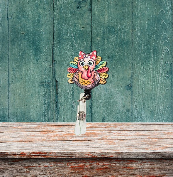 Turkey Shaped Sublimated Badge Reel