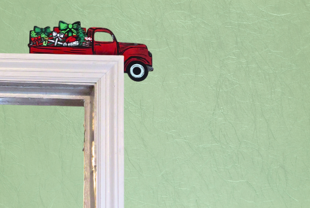 Truck with Gifts Shaped Sublimated Corner Sitter