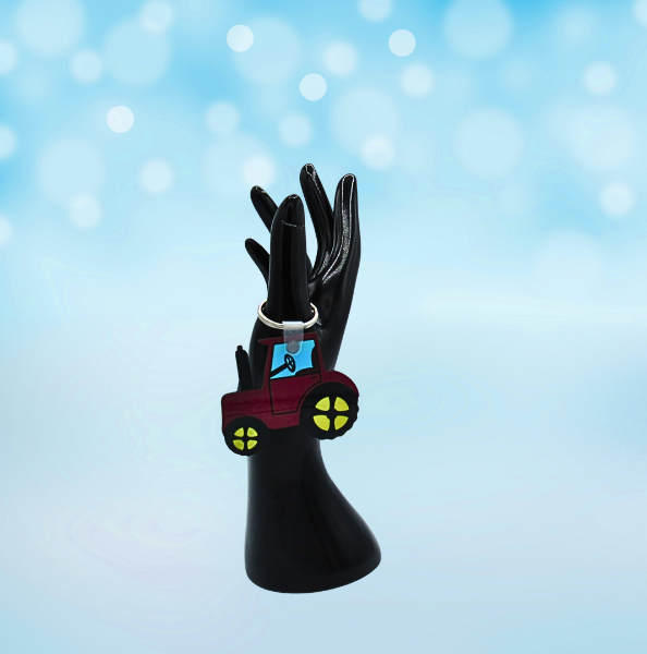 MDF-Tractor Shaped Sublimated Keychain