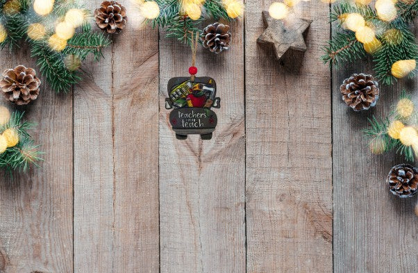 Truck Shaped Sublimated Ornament