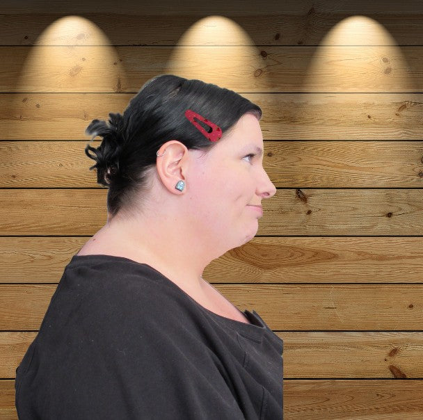 Open Triangle Shaped Sublimated Barrette