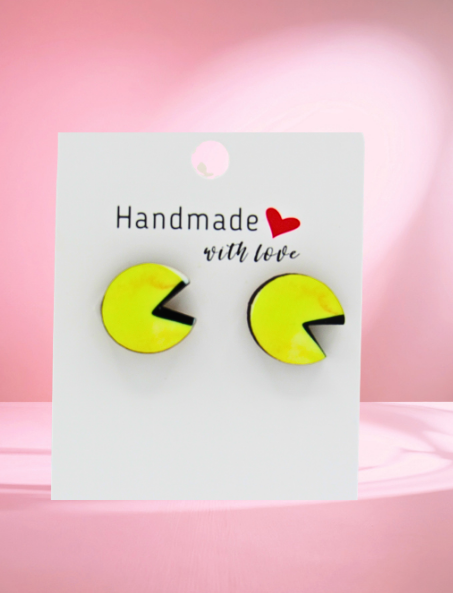 MDF-Lilypad Shaped Sublimated Stud Earrings