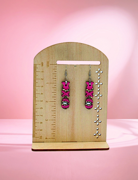 MDF-XXO Shaped Sublimated Earrings 1.5 inch