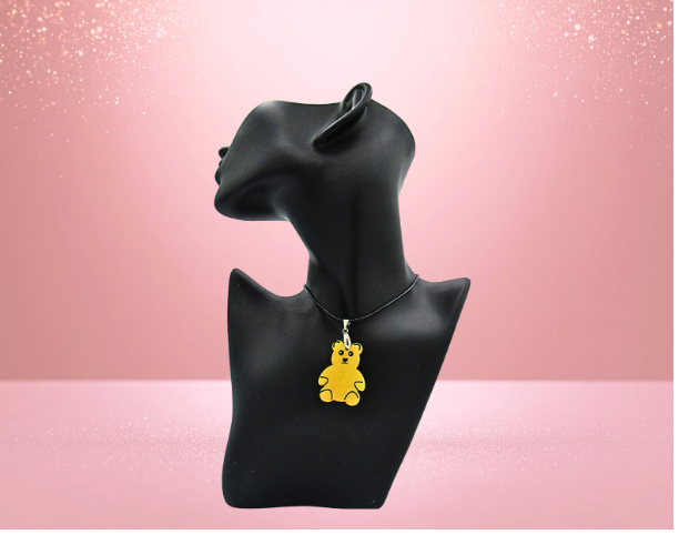 MDF-Teddy Bear Shaped Childs Sublimated Necklace