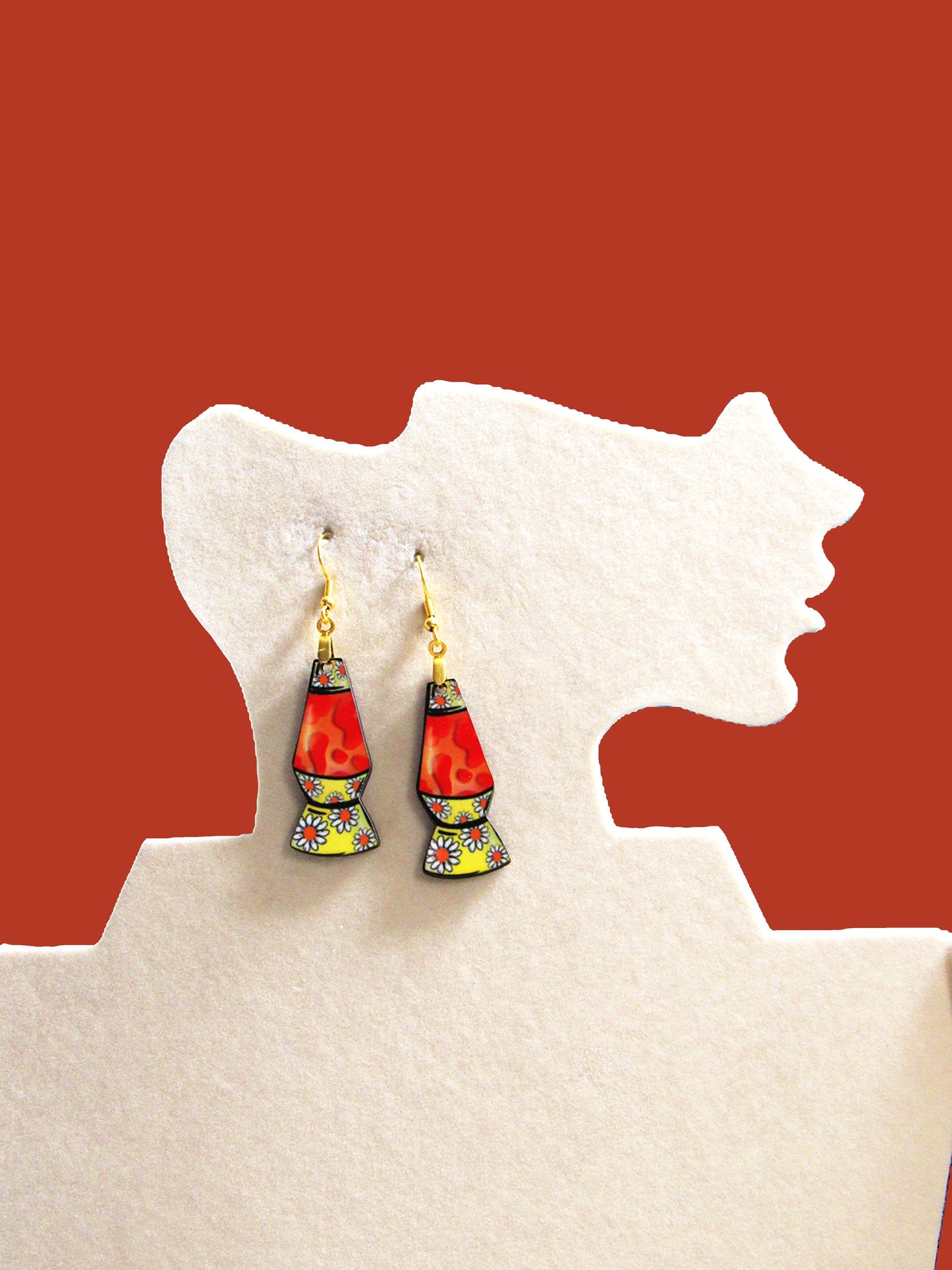 Lava Lamp Shaped Sublimated Earring 1.5 inch