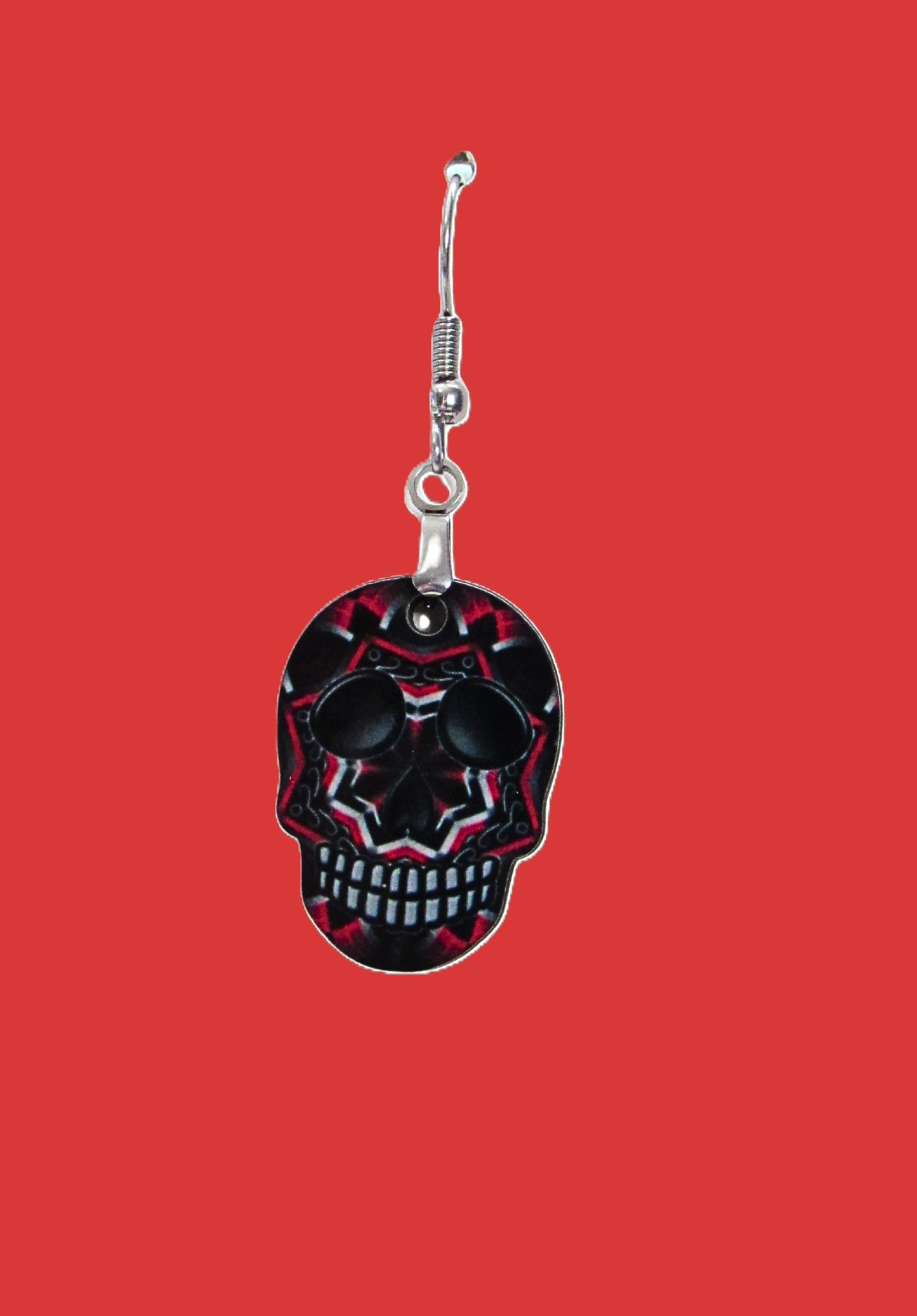 Skull Shaped Sublimated Earrings 1 inch