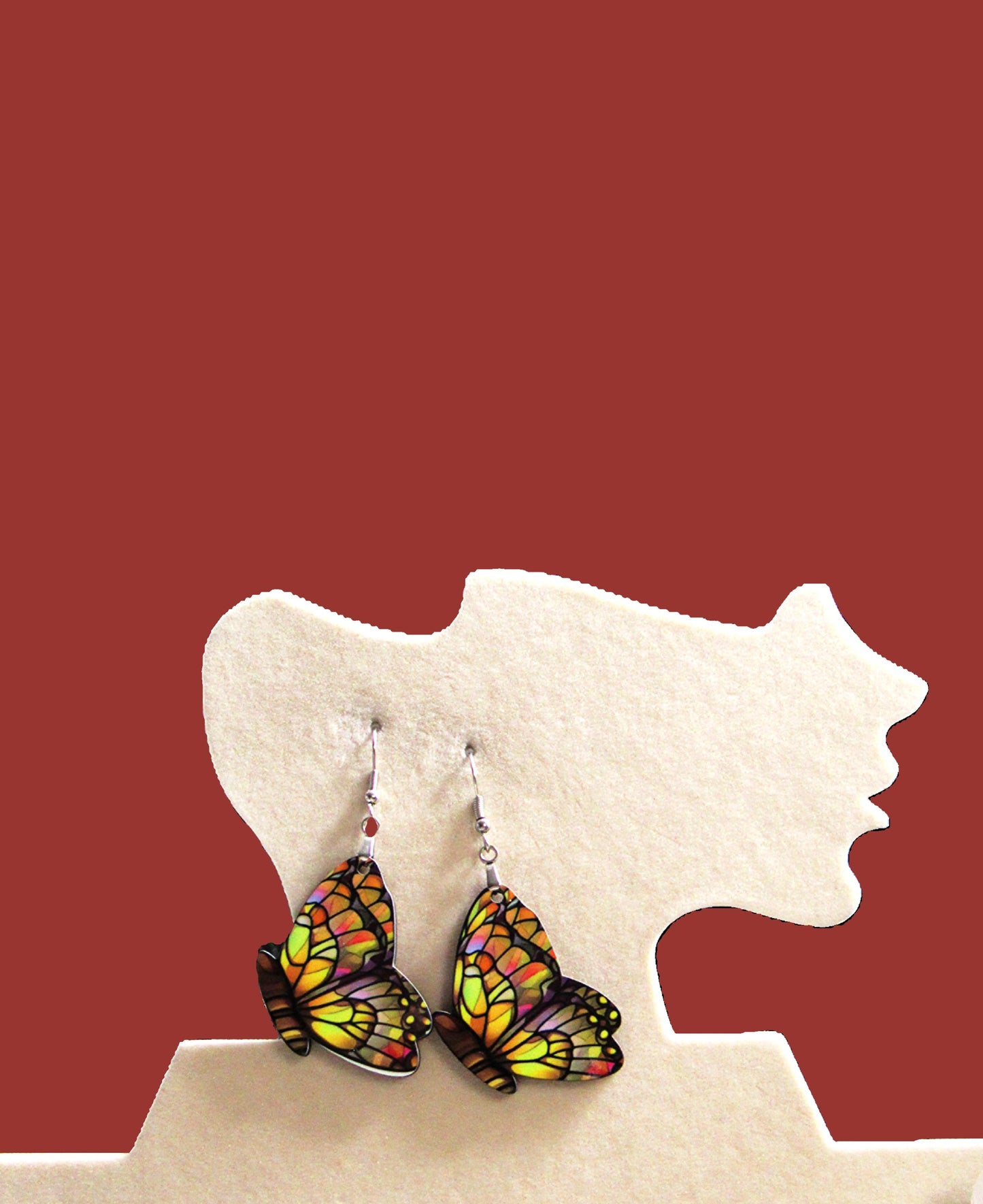 Butterfly Shaped Sublimated Earrings