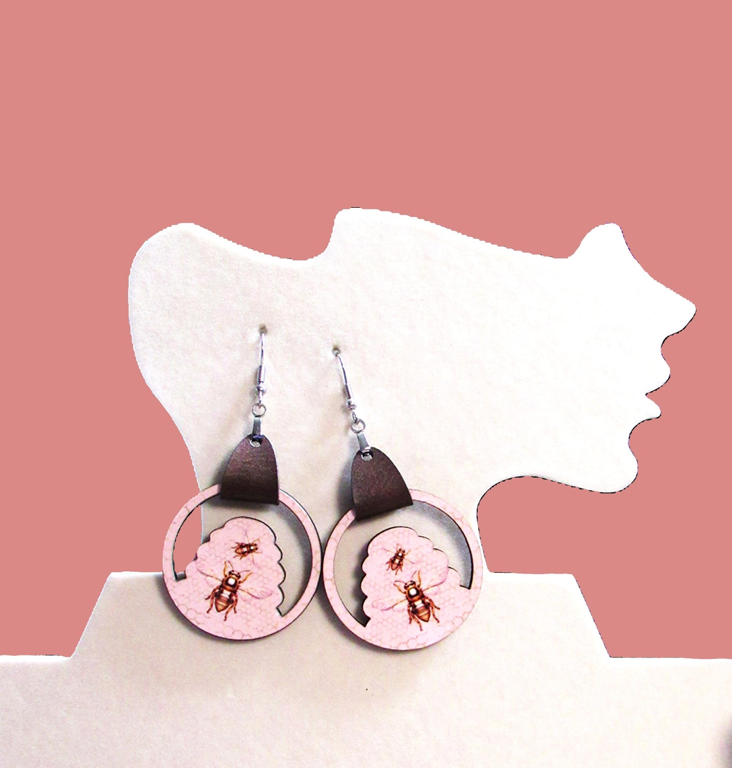 Beehive Shaped Sublimated Earrings