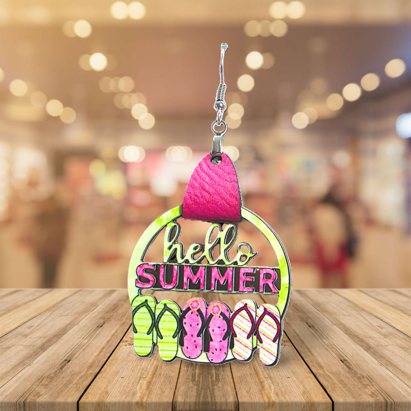 Hello Summer Shaped Sublimated Earrings