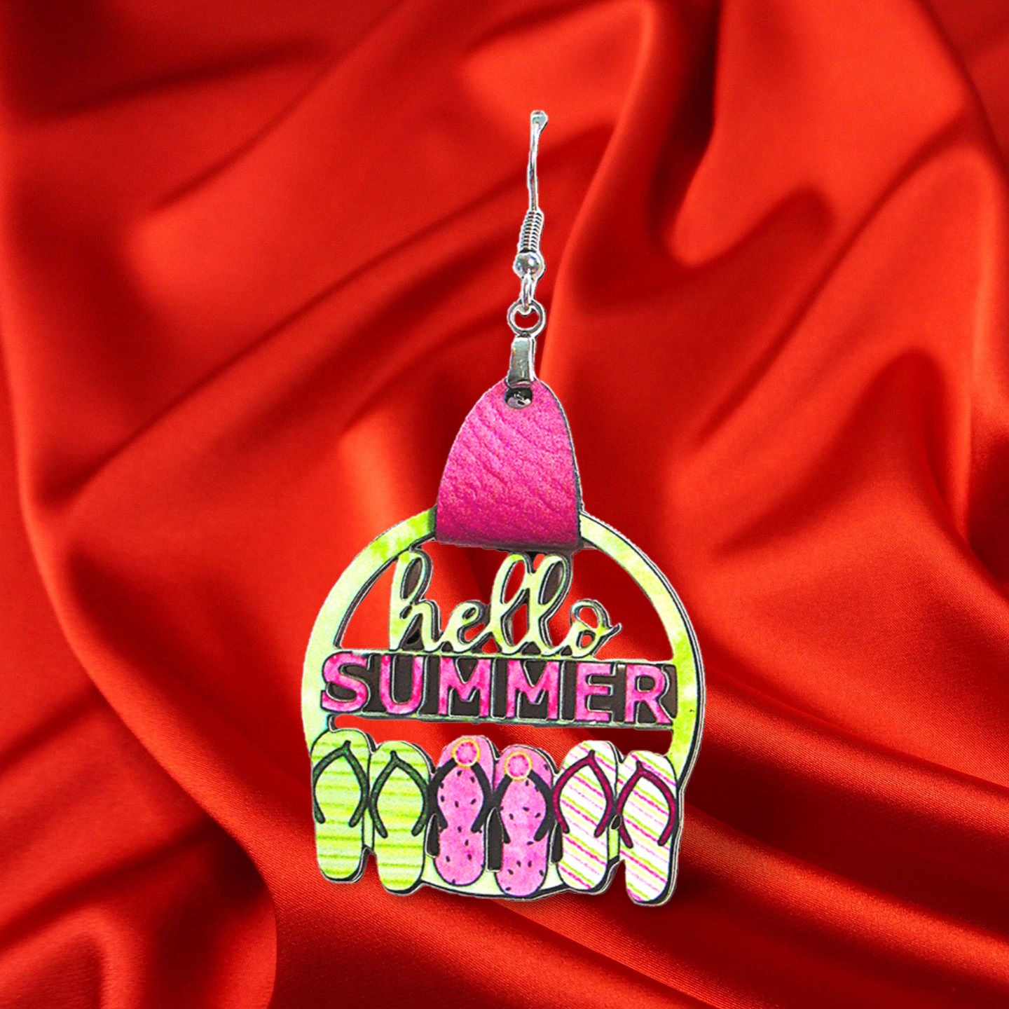 Hello Summer Shaped Sublimated Earrings
