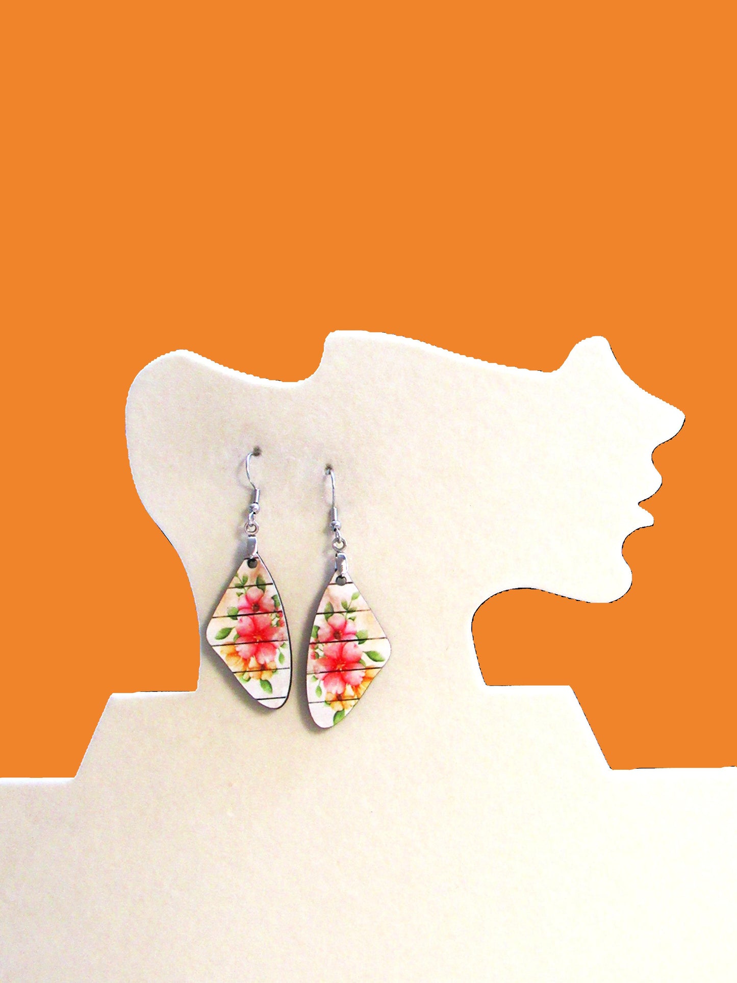 Wing Shaped Sublimated Earring