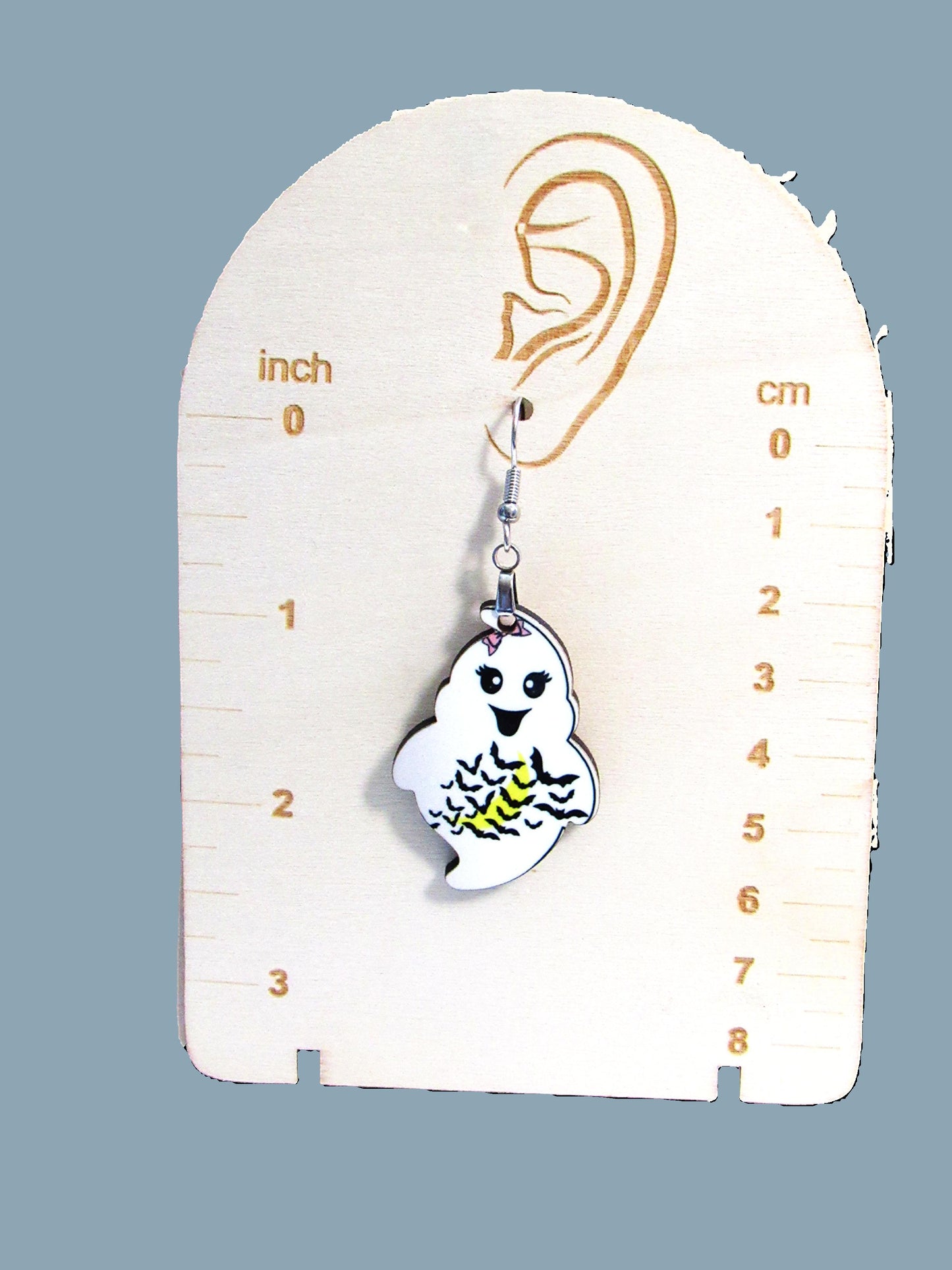 Chubby Shaped Ghost Sublimated Earrings