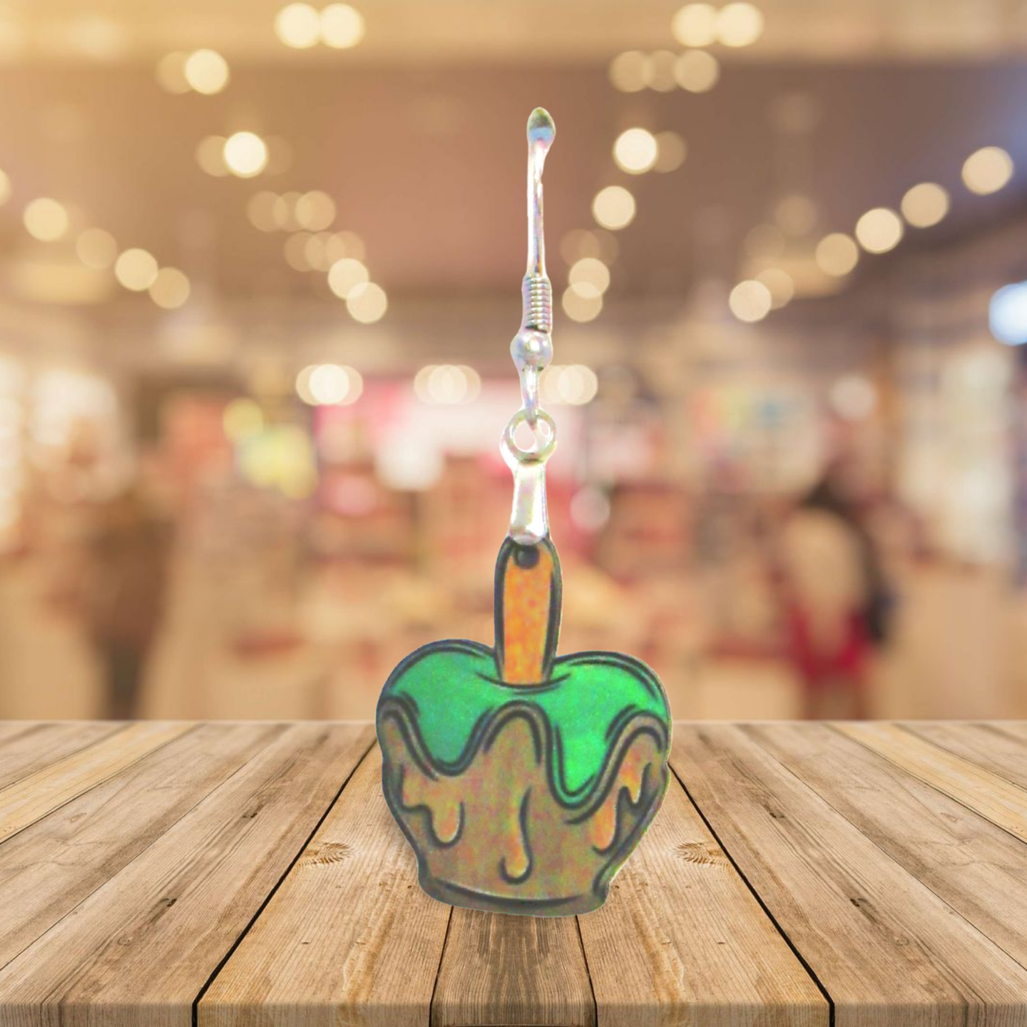 Candy Apple Shaped Sublimated Earrings