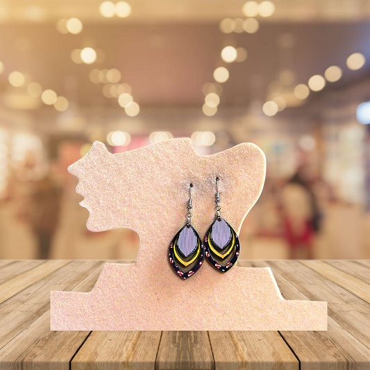 Open Teardrop Shaped Sublimated Earrings 1.5 inch
