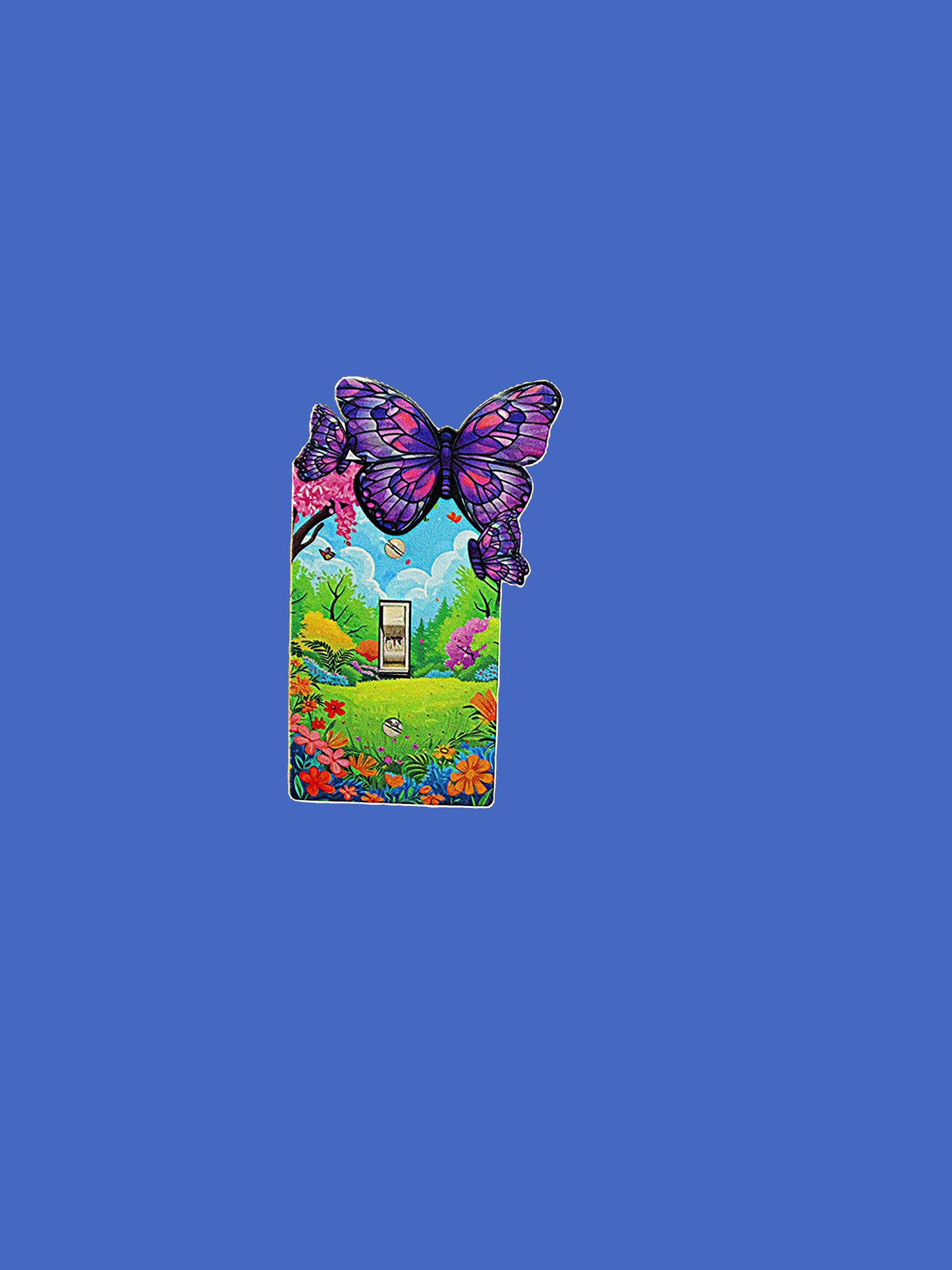 Butterfly Shaped Sublimated Light Switch Plate