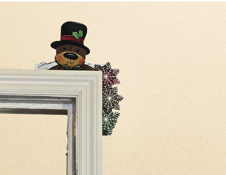 Bear Shaped Sublimated Corner Sitter