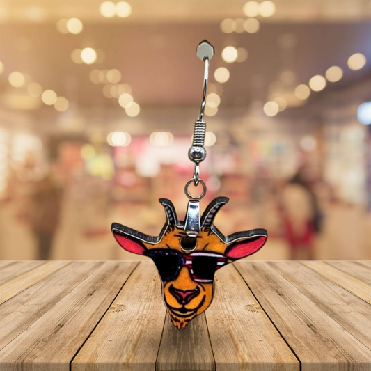 Goat Head Shaped Sublimated Earrings MDF 1 in