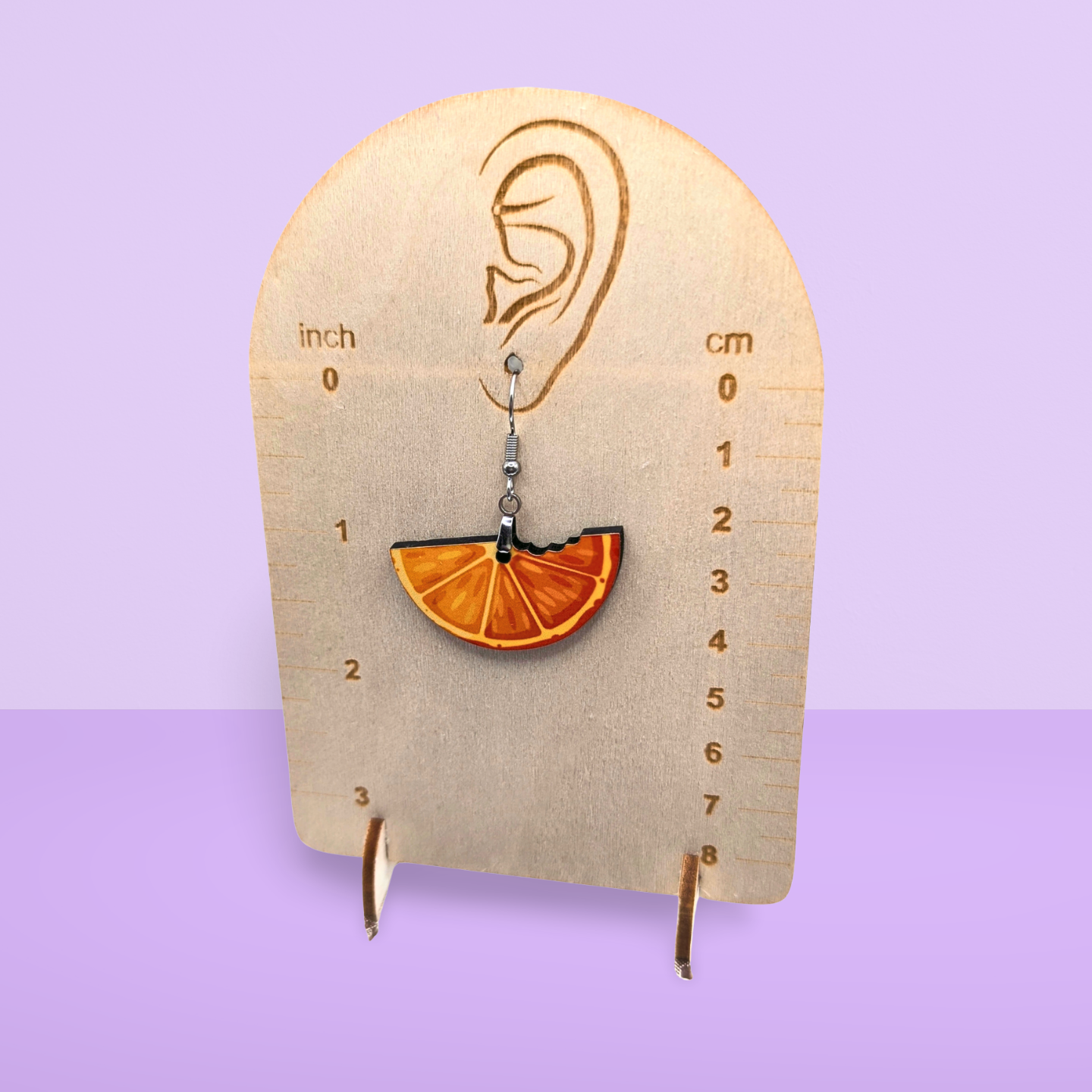 Fruit Wedge Shaped Sublimated Earrings 1.5 inch