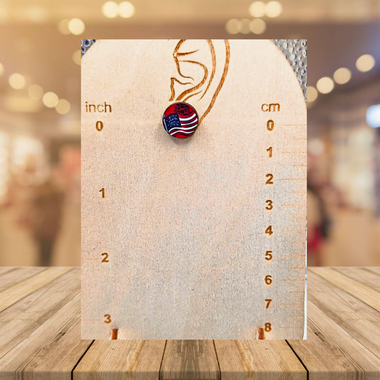 Round Shaped Stud Sublimated Earrings MDF