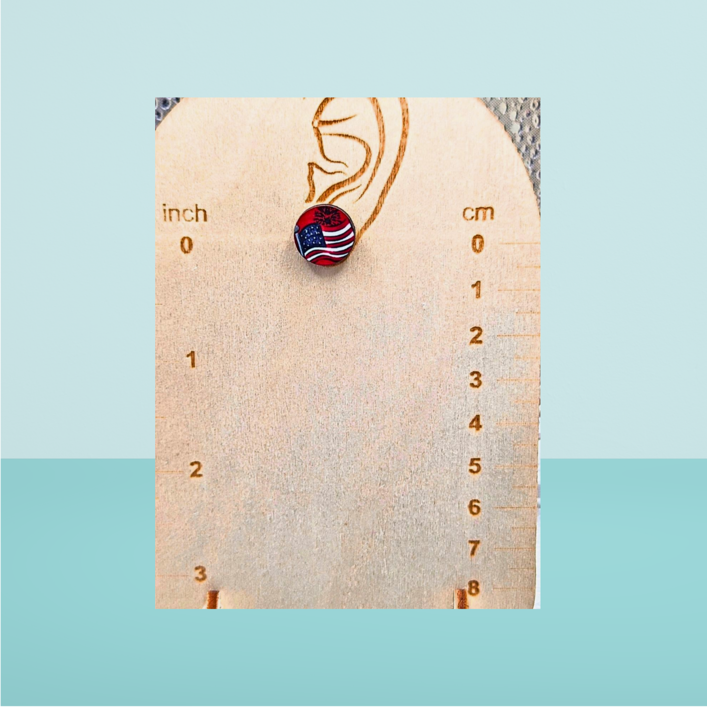 Round Shaped Stud Sublimated Earrings MDF