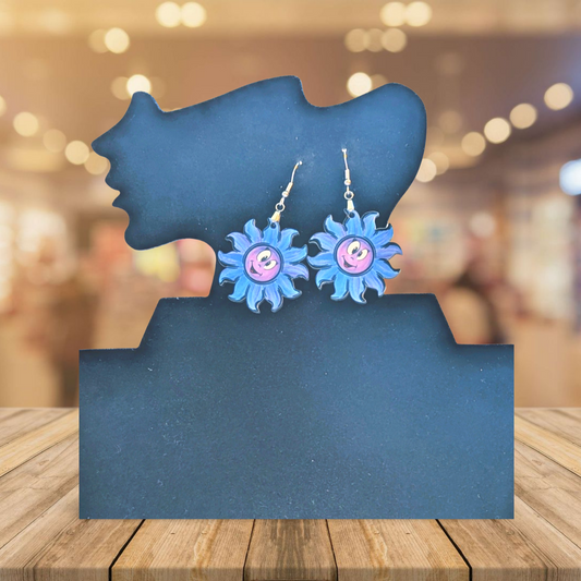 Sun Shaped Sublimated Earrings