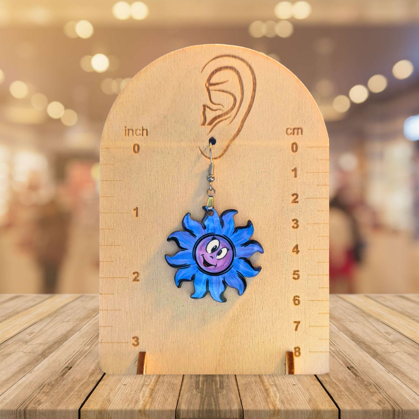 Sun Shaped Sublimated Earrings