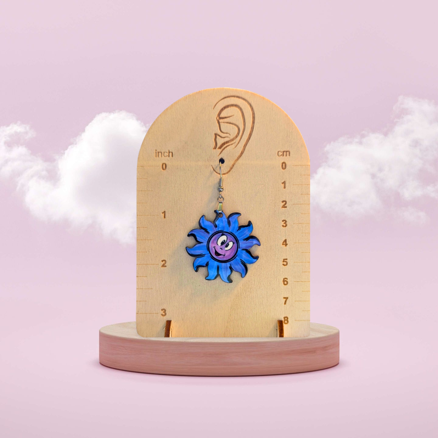 Sun Shaped Sublimated Earrings