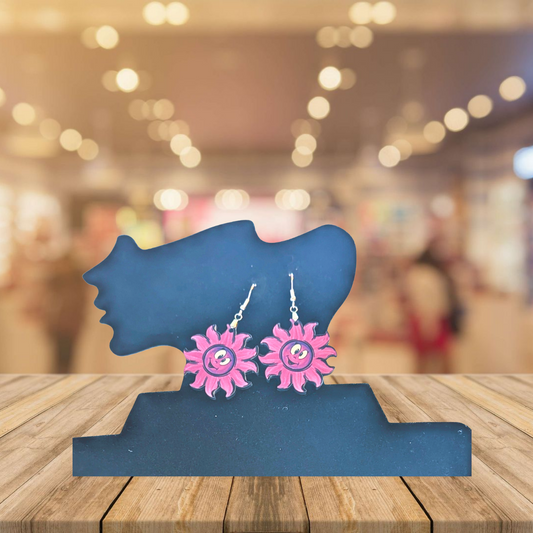 Sun Shaped Sublimated Earrings