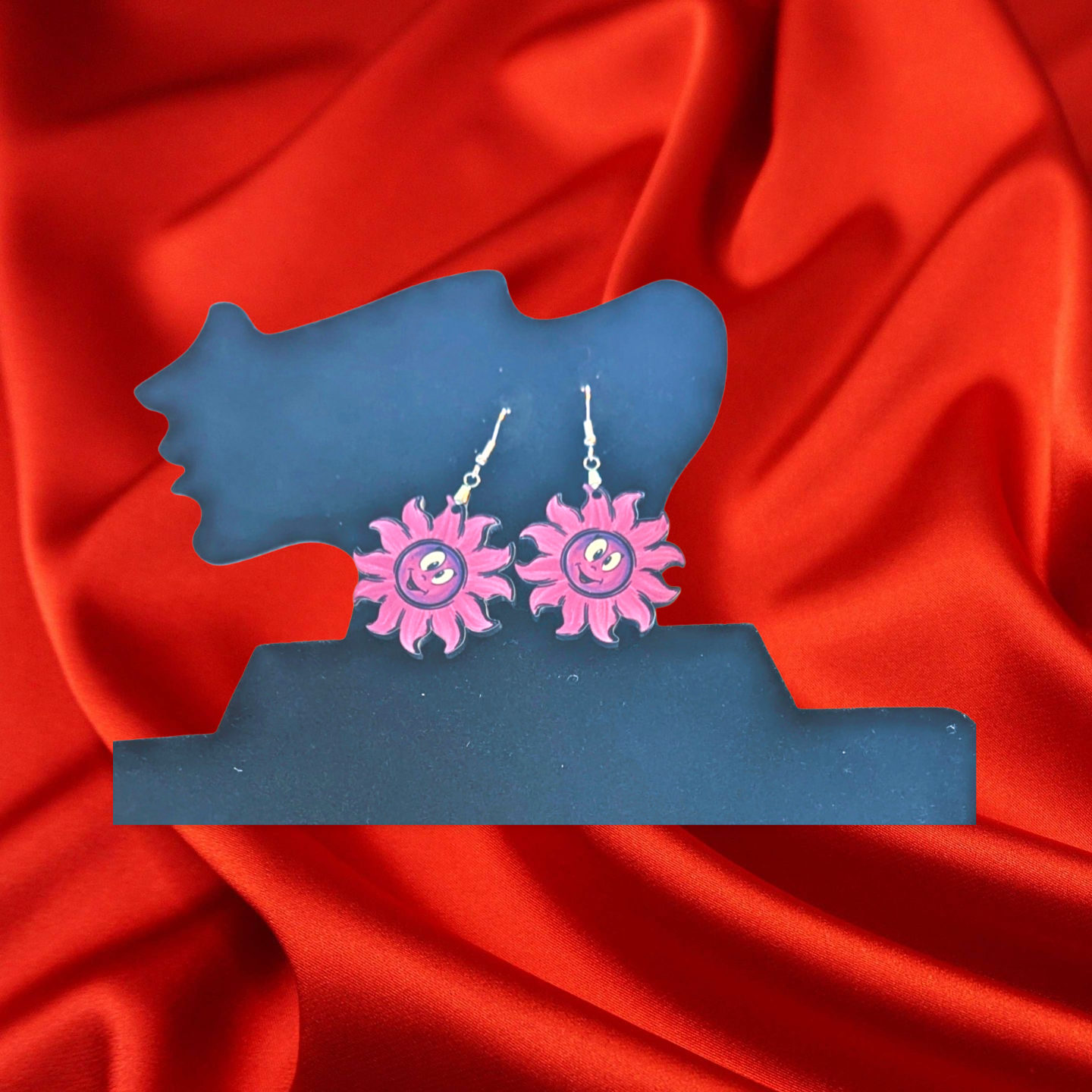 Sun Shaped Sublimated Earrings