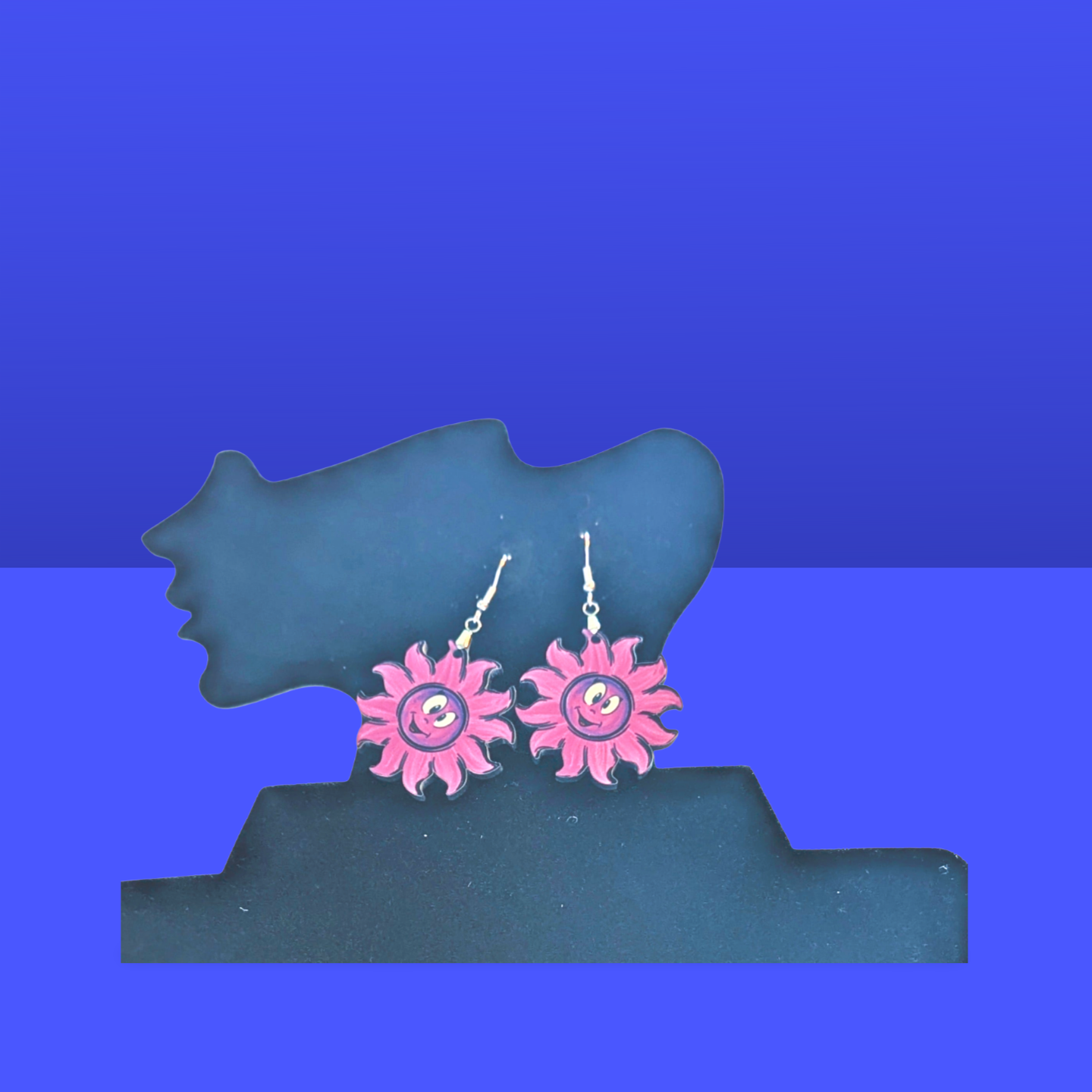 Sun Shaped Sublimated Earrings