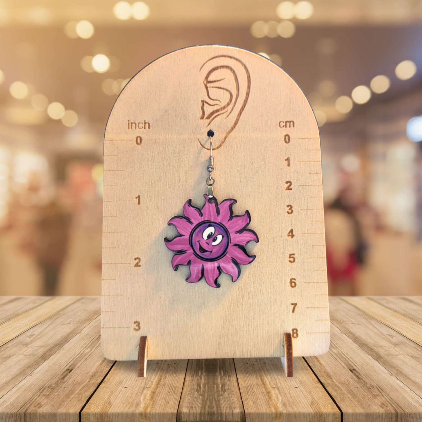Sun Shaped Sublimated Earrings