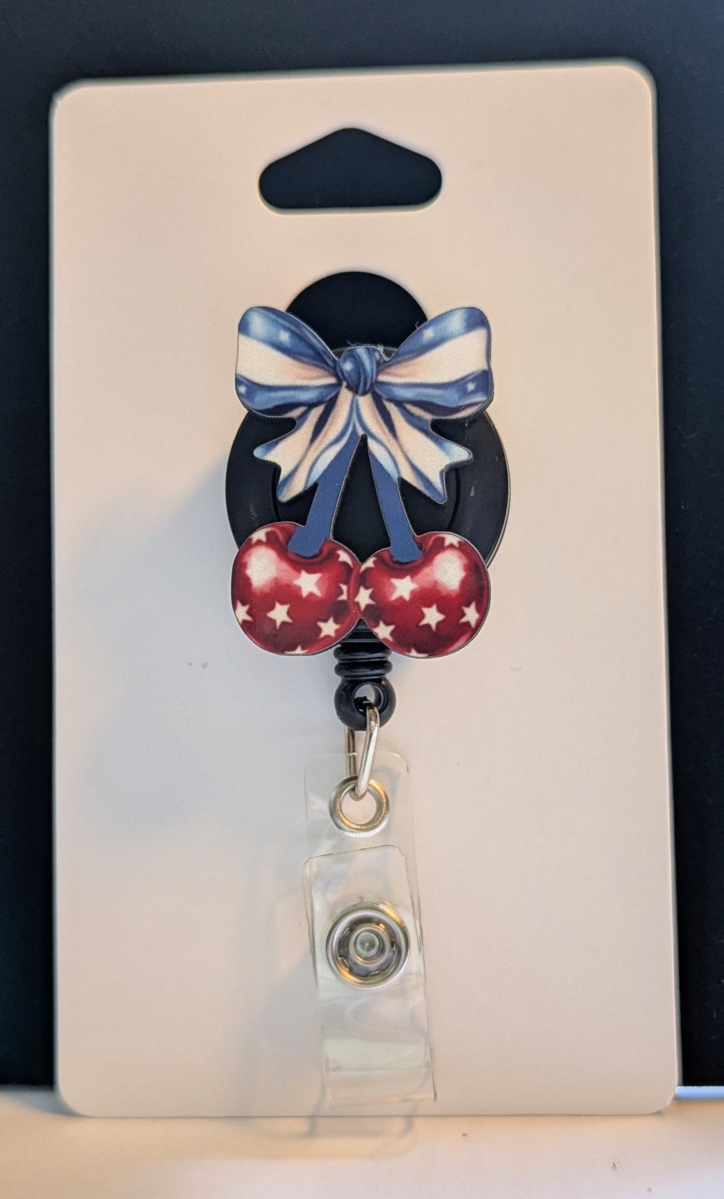 Cherry Bow Shaped Sublimated Badge Reel