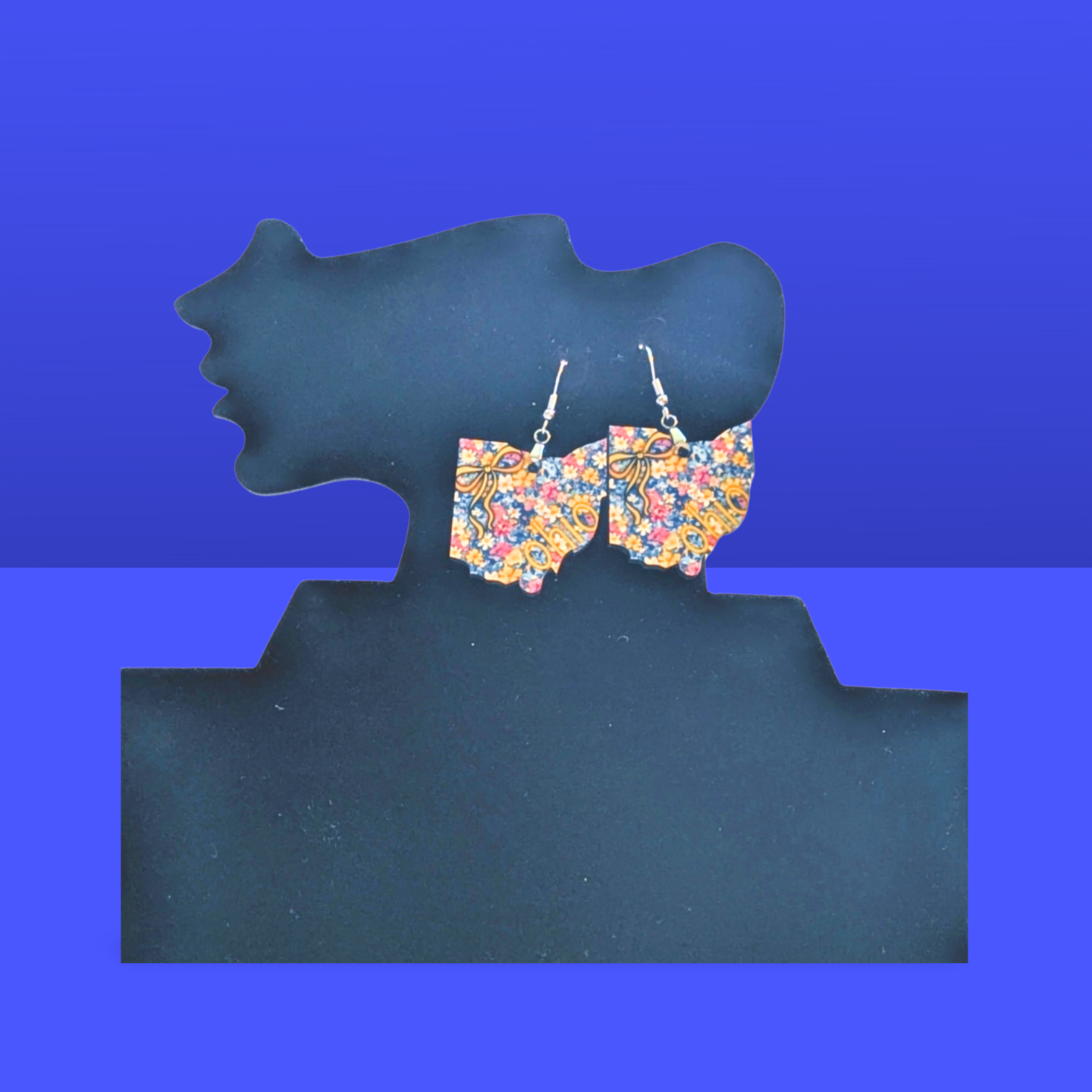 Ohio Shaped Sublimated Earrings