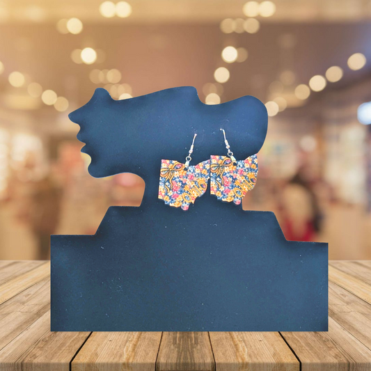 Ohio Shaped Sublimated Earrings