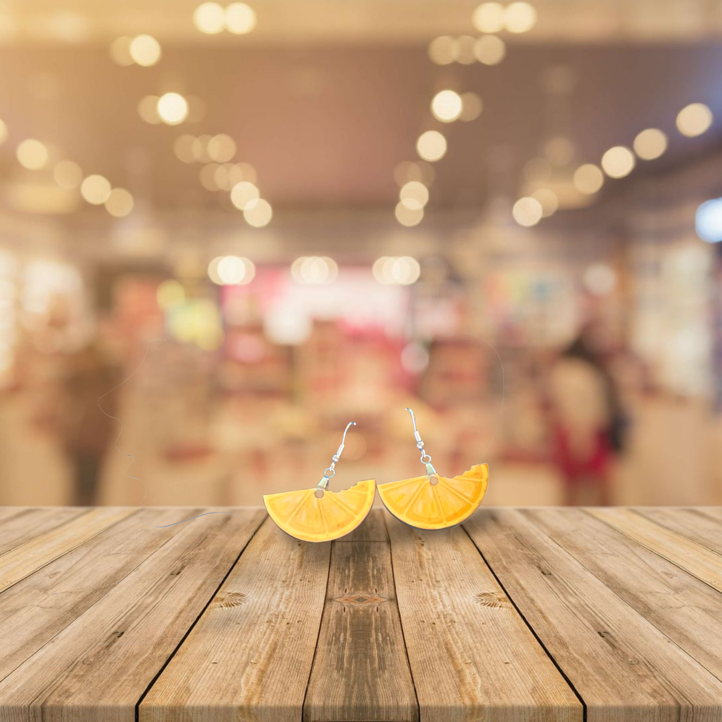 Fruit Wedge Shaped Sublimated Earrings 1.5 inch