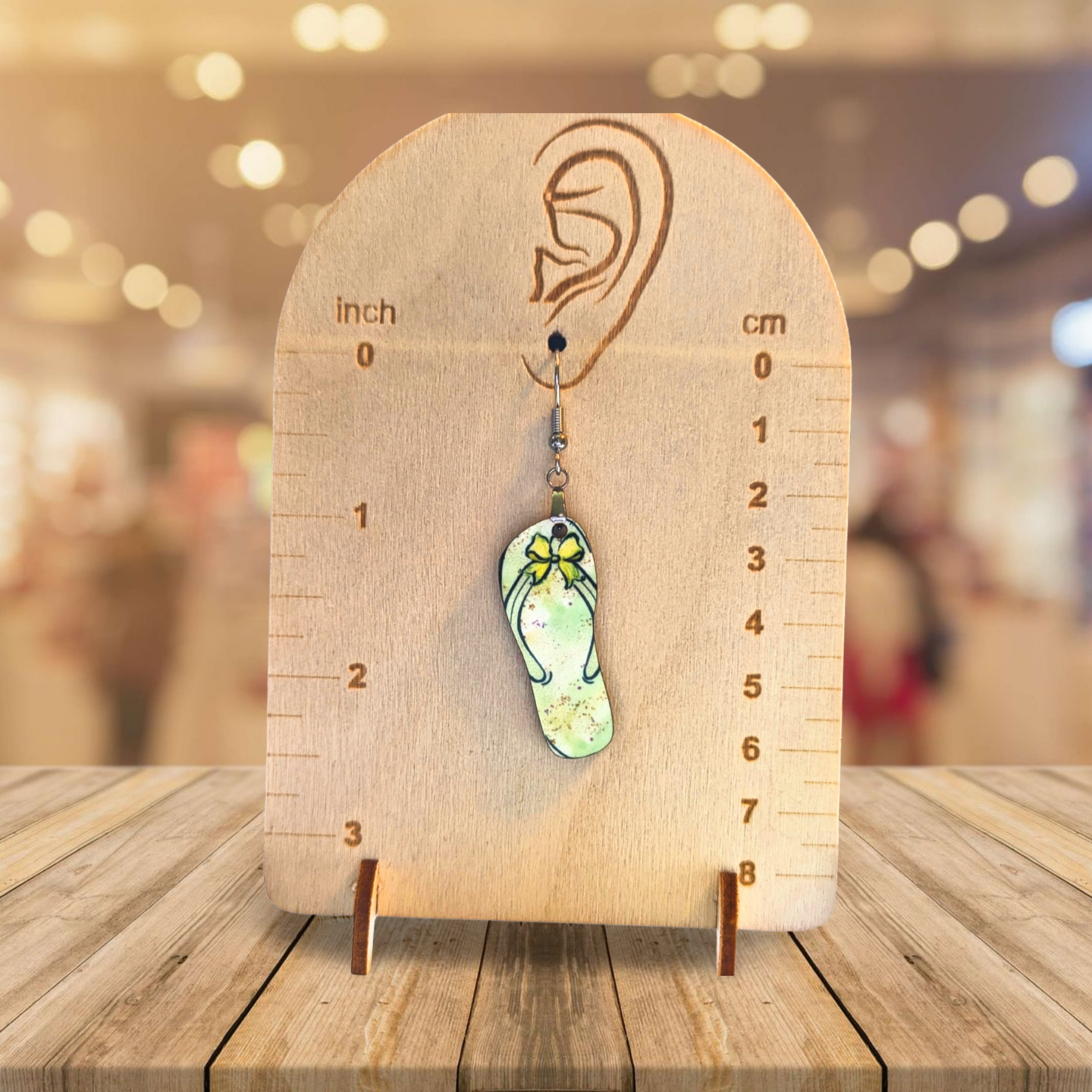 Flip Flop Shaped Sublimated Earrings